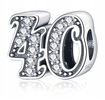 Charms Srebrny 40 lat urodziny rocznica