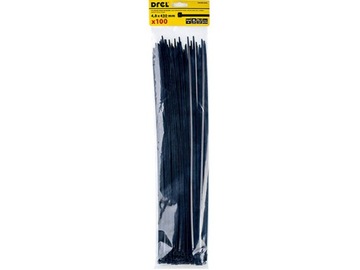 OPASKI ZACISKOWE KABLOWE 4,8X430MM NYLONOWE CZARNE TRYTYTKI UV DREL 100szt