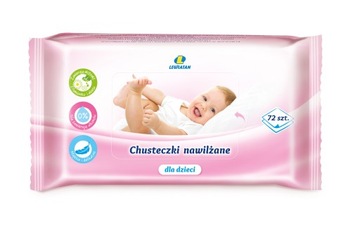 CHUSTECZKI NAWILŻANE DLA DZIECI ZAMYKANE Z RUMIANKIEM BEZ ALKOHOLU LEWIATAN