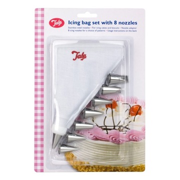 Rękaw Tala cukierniczy z 8 tylkami i adapterem