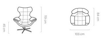 Современное кресло GOYA на металлических ножках