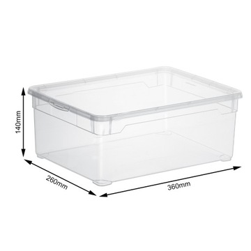 Ящик для хранения с крышкой 10 л ПРОЗРАЧНЫЙ