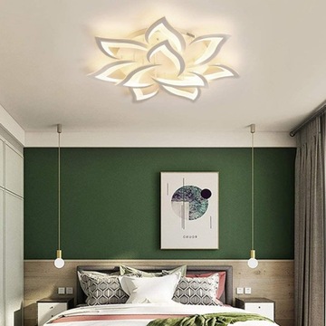 LAMPA SUFITOWA LED NOWOCZESNY ŻYRANDOL DO SYPIALNI 84W Z PILOTEM APP