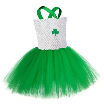 DZIEWCZĘCA IMPREZA KOSTIUMU DRESS UP NA DZIEŃ ŚW. PATRYKA SPÓDNICA Z GAZ