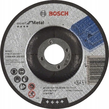 Bosch Tarcza tnąca wygięta 125x2,5mm 22.23mm METAL