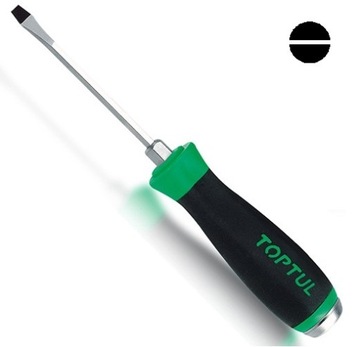 WKRĘTAK DO POBIJANIA 10mm SL PŁASKI 200mm Z MAGNESEM ŚRUBOKRĘT TOPTUL