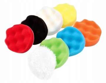 ZESTAW GĄBEK POLEROWANIA LAKIERU POLERKA PASTA XXL