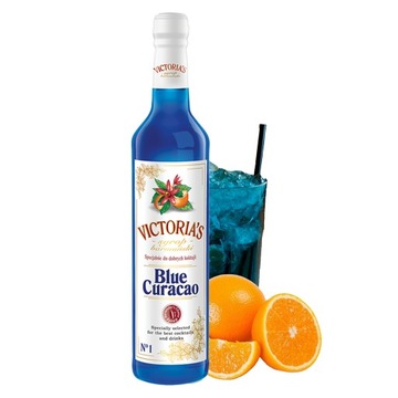 SYROP barmański BLUE CURACAO VICTORIA'S dodatek do DRINKÓW koktajli 490 ML