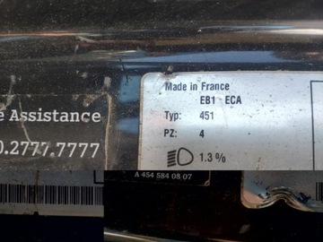 SMART ForTwo II 451 07- КАБРИОЛЕТ ЛЕВАЯ ДВЕРНАЯ КРЫШКА