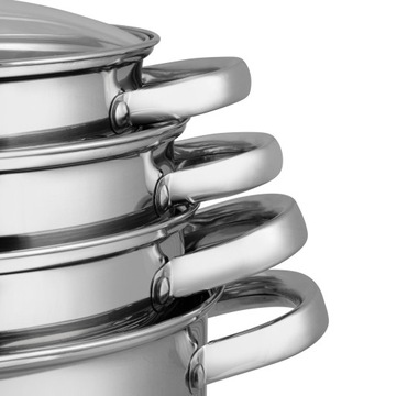 Набор кастрюль Edenberg из нержавеющей стали, 8 предметов.