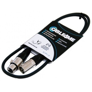 CABLE4ME przewod mikrofonowy sygnalowy XLR/XLR 1m
