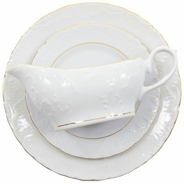 3604 SOSJERKA 500 ml Złota Linia ROCOCO PORCELANA ĆMIELÓW MALCER
