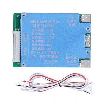 Плата зарядного устройства для литиевой батареи 13S 48V 20A BMS