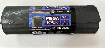 WORKI NA ŚMIECI BUDOWLANE SOLID 5923 MEGA PACK 300L 10 szt. MOCNE