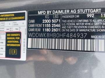 Mercedes Klasa C W205 2017 Mercedes-Benz Klasa C 63 S 2017 4.0 Benzyna 503KM, zdjęcie 8