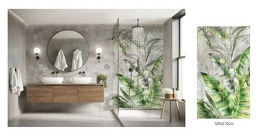 plytki lazienkowe obraz ceramiczny 210x120 liście