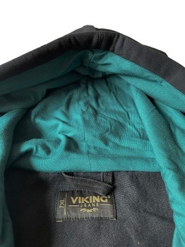 DUŻA MĘSKA KURTKA JEANSOWA VIKING TOMMY CZARNA 6XL