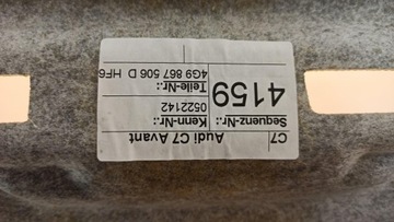 AUDI A6 C7 ПОТОЛКА КОМБИ 4G9867506D