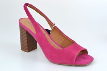 CAPRICE 28304-20 SANDAŁY ZAMSZOWE FUKSJA SUEDE R.38