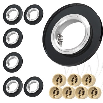7x HALOGEN RAMKA DO ŻARÓWEK OPRAWKA DO ŁAZIENKI