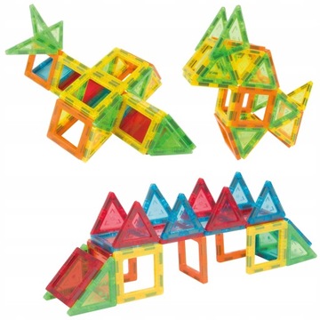 ОБРАЗОВАТЕЛЬНЫЕ МАГНИТНЫЕ КОНСТРУКТОРЫ ДЛЯ СТРОИТЕЛЬСТВА ДЛЯ ДЕТЕЙ 70 шт.