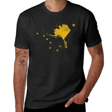 ALA-SKA FLAG BIG DIPPER URSA MAJOR NORTH STAR MAP T-Shirt Koszulka