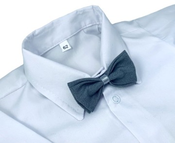 РУБАШКА + ГАЛСТУК, белая деловая, 80 см + 9 м