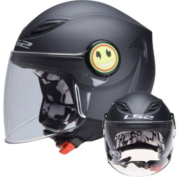 KASK MOTOCYKLOWY DZIECIĘCY LS2 OF602 FUNNY Czarny Mat M