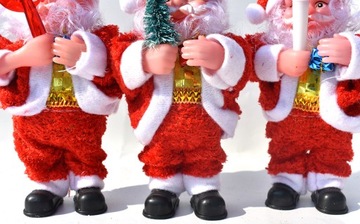 Танцующий Санта играет музыку 17 см.