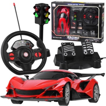 Sportowe autko sterowane kierownica RC0589 CZ zabawki