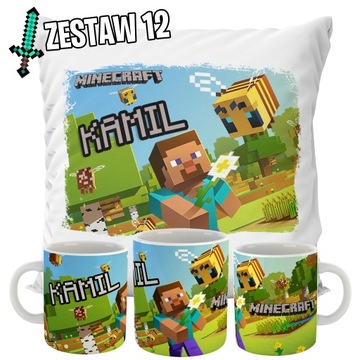 НАБОР КРУЖКА + ПОДУШКИ MINECRAFT ПОДАРОК ​​ХИТ НАЗВАНИЕ