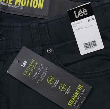 LEE STRAIGHT FIT XM spodnie proste navy W31 L32
