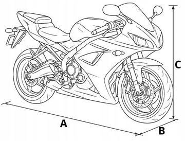 Pokrowiec na Motocykl M 200x125 Wodoodporny Polski Produkt Motor Multi