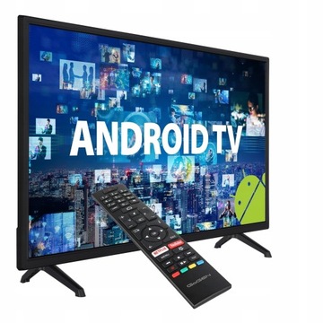 SMART TV Android 24 дюйма HD WiFi DVB-T2 HEVC Netflix 230 В и 12 В
