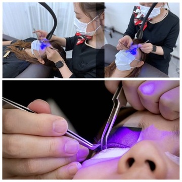 УФ-лампа для наращивания ресниц, длина волны от 395 до 400 нм, светодиодная УФ-лампа на гибкой шее