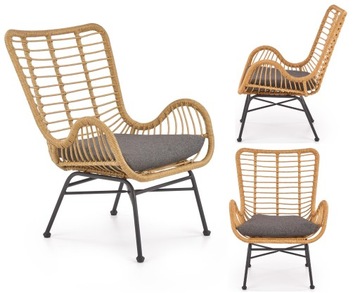 Fotel ogrodowy balkon prowansalski rattan Ikaro