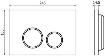 КНОПКА WC NAPO 06 для GEBERIT UP100 БЕЛОЕ СТЕКЛО