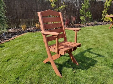 Набор деревянных садовых столов и стульев, 6 шт.