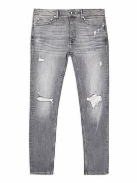 AD56 Spodnie męskie dziury skinny Topman W34/L32