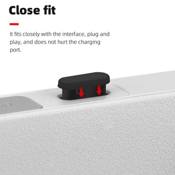 Narzędzie do czyszczenia ładowania USB C, czarne