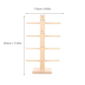 Drewniany stojak na okulary przeciwsłoneczne. Stojak na biżuterię