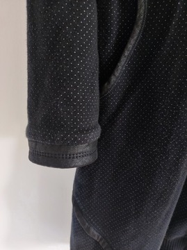 38 BEATE HEYMANN bluza czerń glam skóra rock minimalizm zip designerska