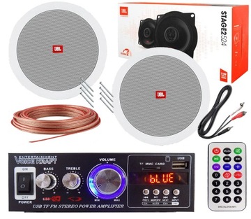 NAGŁOŚNIENIE SUFITOWE JBL LOKAL SKLEP SALON WZMACNIACZ USB AUX BLUETOOTH
