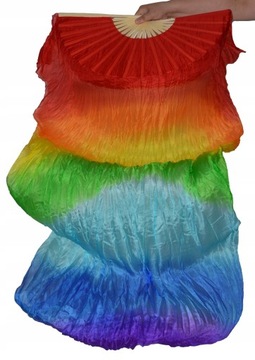 Wachlarze FAN VEILS jedwab belly dance tribal x 2