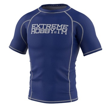 Koszulka Męska do MMA BJJ Crossfit niebieska 2XL EXTREME HOBBY