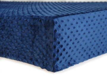 Prześcieradło z gumką grube navy minky materac 70 x 140 cm nie kulkuje się