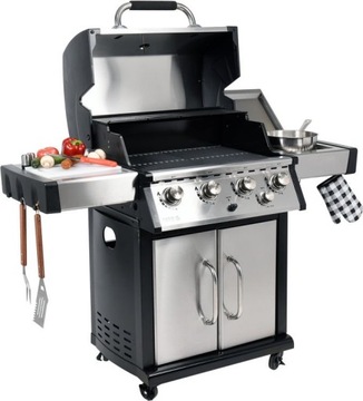 GRILL GAZOWY OGRODOWY 4+1 STAL NIERDZEWNA 17,5 KW