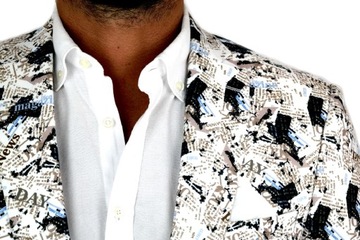 GIOVANNI PERA Marynarka męska D202 GAZETA 48 S