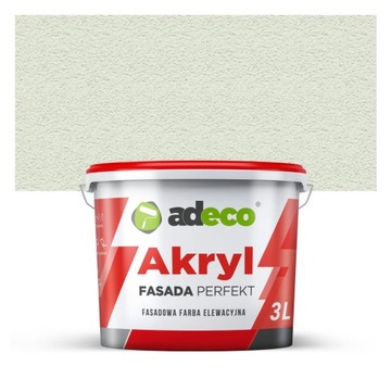 Farba elewacyjna Akrylowa 3l kolor szaro-biały GREY WHITE RAL9002