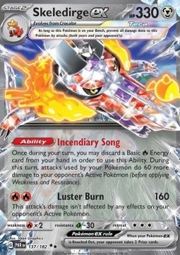 Oryginalna Karta Pokemon Paradox Rift - Skeledirge ex PAR 137